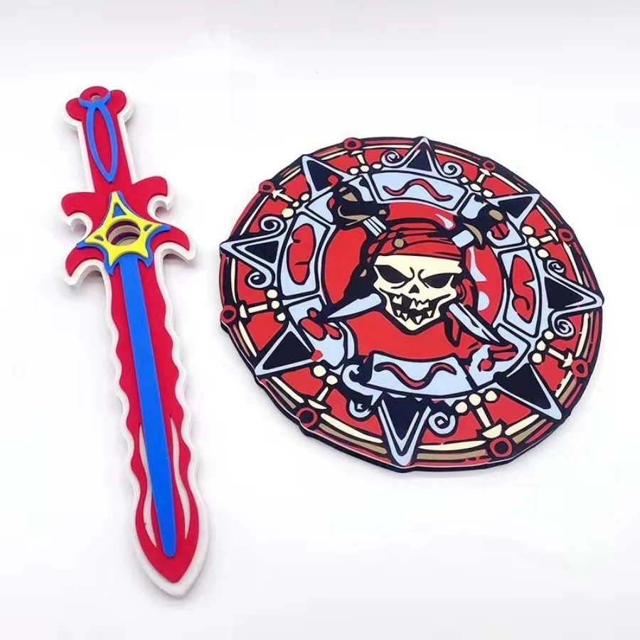 Anime Pirate Series Cosplay Foam Swords and Shields Playset, Medieval Combat Ninja Warrior Weapons Costume Role Play Accessories