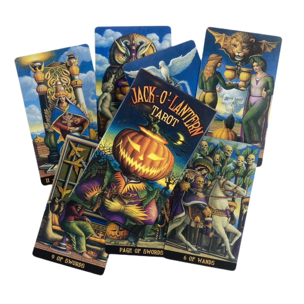 Jack-O\'-Lantern tarocchi A 78 Deck Oracle English Visions divinazione Edition Borad Playing Games