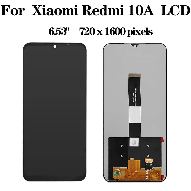 6.53 inche IPS LCD For Xiaomi Redmi 10A LCD with 10 Touch Points For Model 220233L2C For Redmi 10a LCD Screen Repair