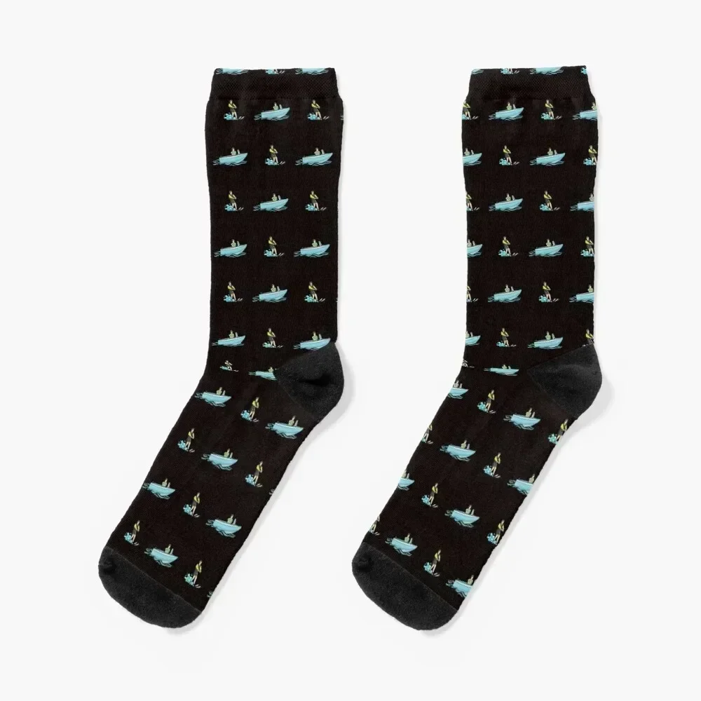 

Water Ski Pattern Socks Sports Stockings gifts men cotton high quality Mens Socks Women's