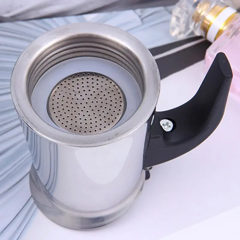 200ml Portable Stainless Steel Pot Espresso Coffee Pot with Small Electric Stove Filter Percolator Coffee Kettle image 2