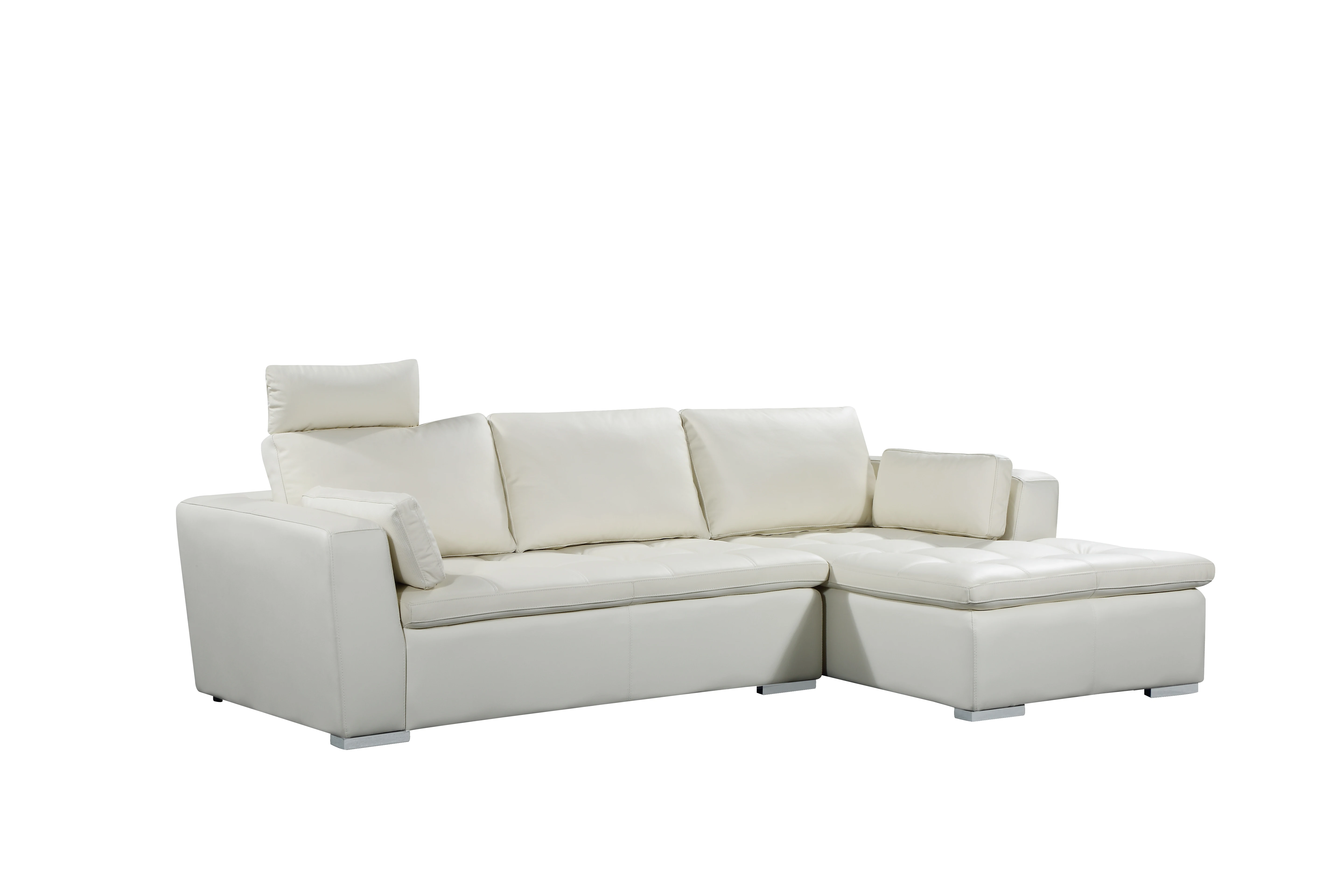 New Latest Traditional Living Room Furniture Couches White Leather Sofa Comfortable Soft 3 Seats Sponge Eco-Friendly Durableprom