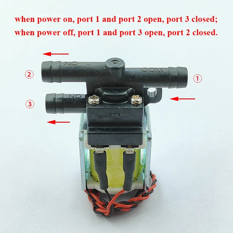 Magnetventil DC 12V Small 3-Way 2-Position Mini Electric Solenoid Valve Water Air Flow Control for Home Sweeper Robot CONJOIN CJWV16- Pneumatik — Detail 3