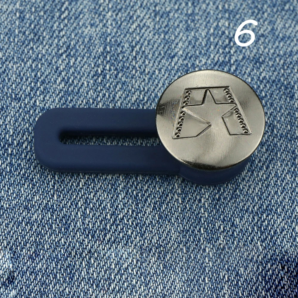 

1 шт., новый бант, звезда, буква, эластичная застежка на талию, увеличение талии, выдвижная пряжка, пуговицы, джинсы, удлиненная пуговица