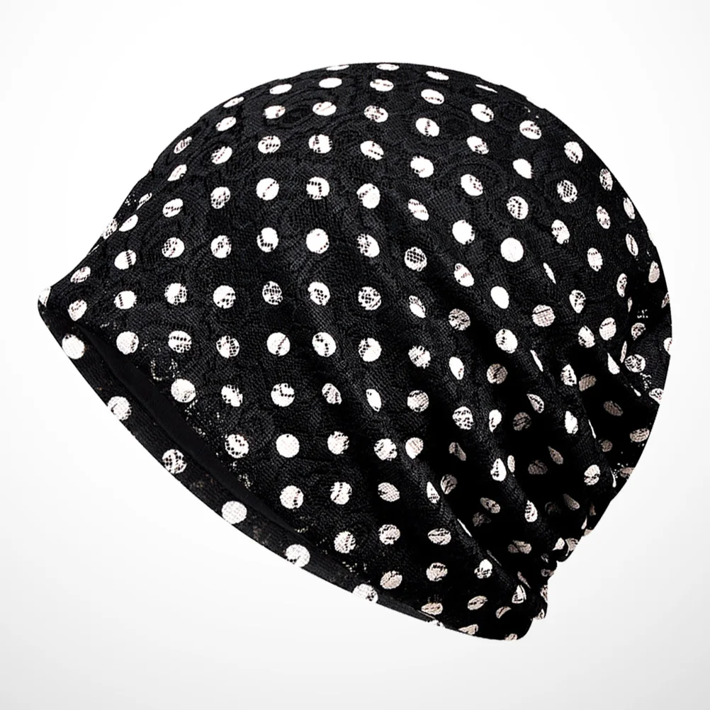 

Hats Breathable Thin Lace Maternity Section Black Cap Sleeping Pregnant Women's