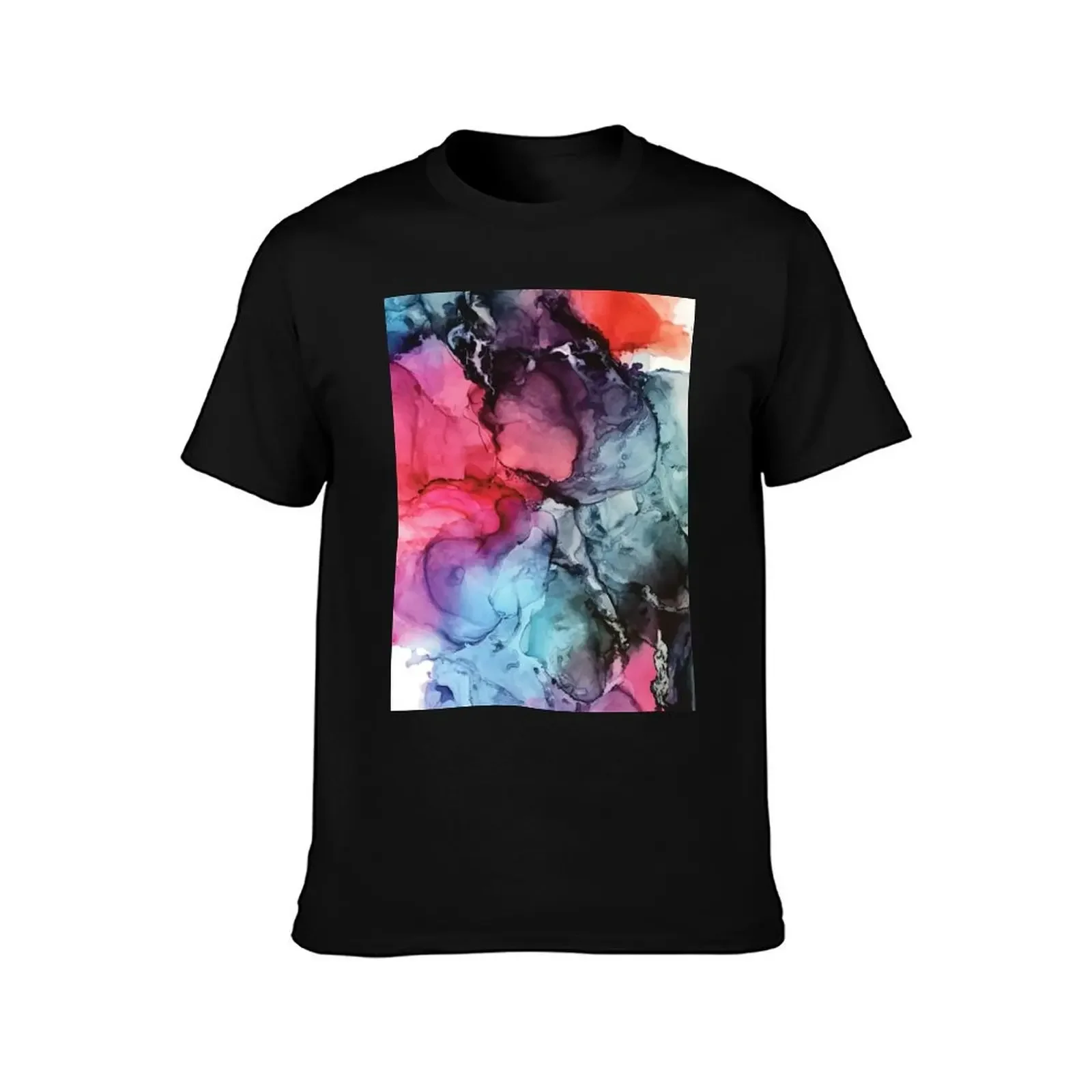 Darkness to Light - Mixed Media Painting T-Shirt tops plus sizes football t shirt designer shirts big and tall t shirts for men