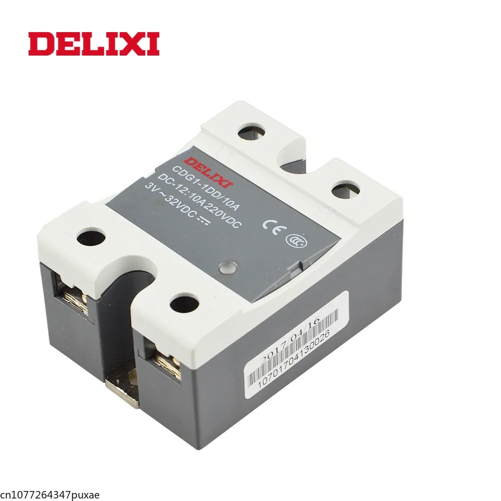 DELIXI CDG1 solid state relay SSR-10DD 25DD 40DD 60DD 80DD 3-32V TO 12-220V DC SSR single phase Control No Contact