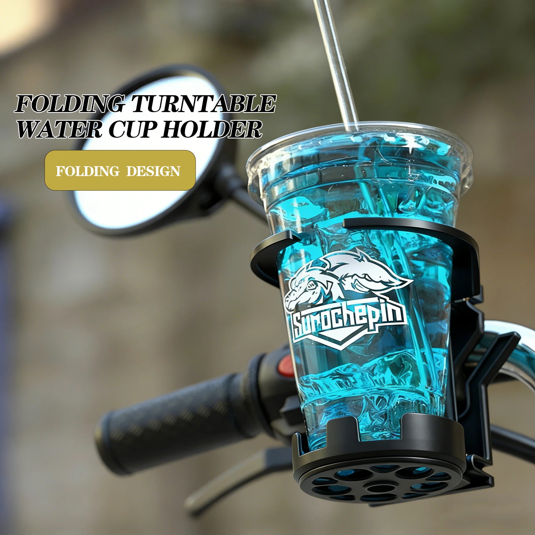 

Upgrade Motorcycle Cup Holder Foldable Lightweight Adjustable Water Bottle Mount for Electric Bicycle Sport Cycling Accessories