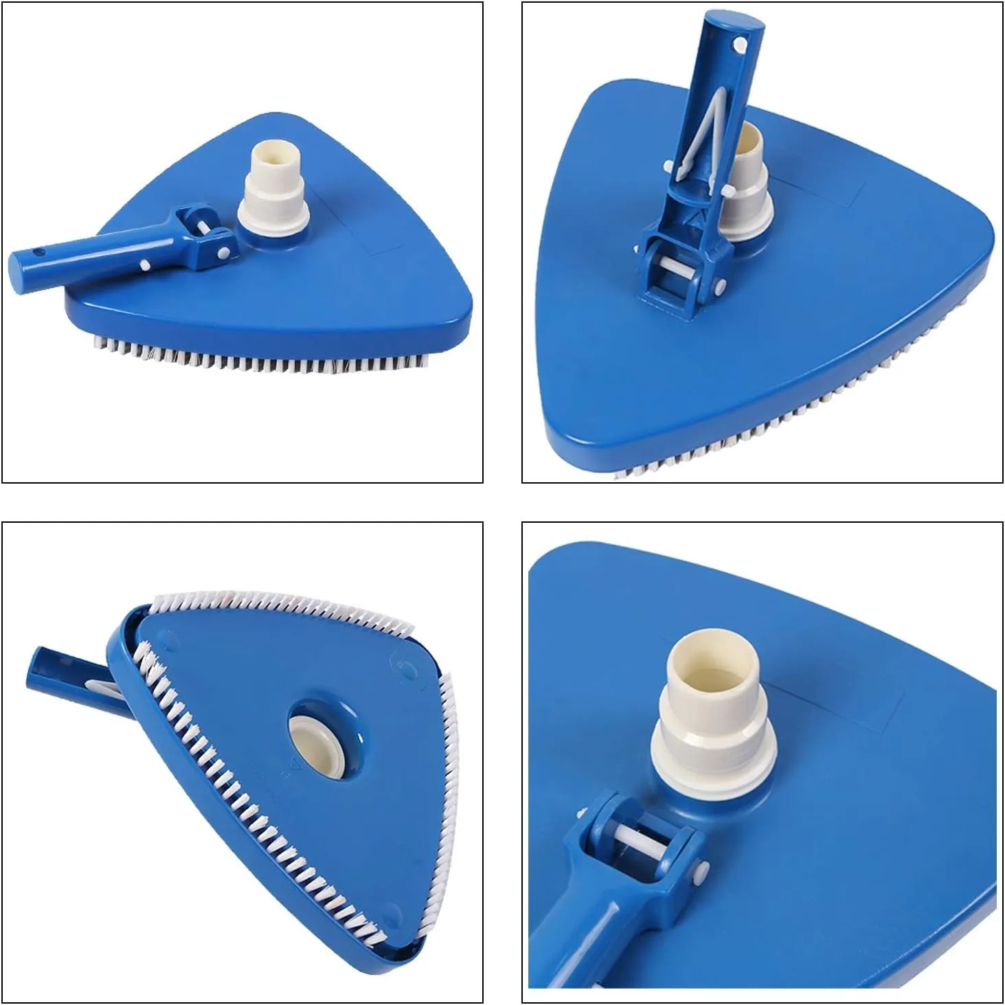 Heavy-Duty Triangular Pool Vacuum Head For Vinyl Pools & Swimming Pools Plastic Suction Head Cleaning Pool Corners Tools Parts