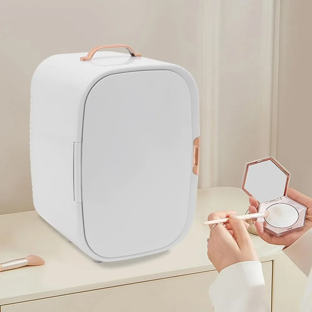 ثلاجة للعناية بالبشرة، ثلاجة صغيرة للمكياج سعة 12 لتر لغرفة النوم، مبرد محمول وثلاجة صغيرة مدمجة لمستحضرات التجميل والمشروبات،