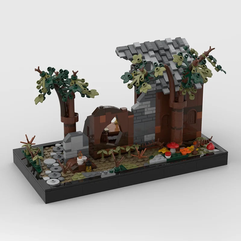 552 Uds. MOC D Vampire Diorama minifiguras coleccionables modelo bloques de construcción DIY regalo de Navidad ladrillo creativo juguetes para niños cumpleaños
