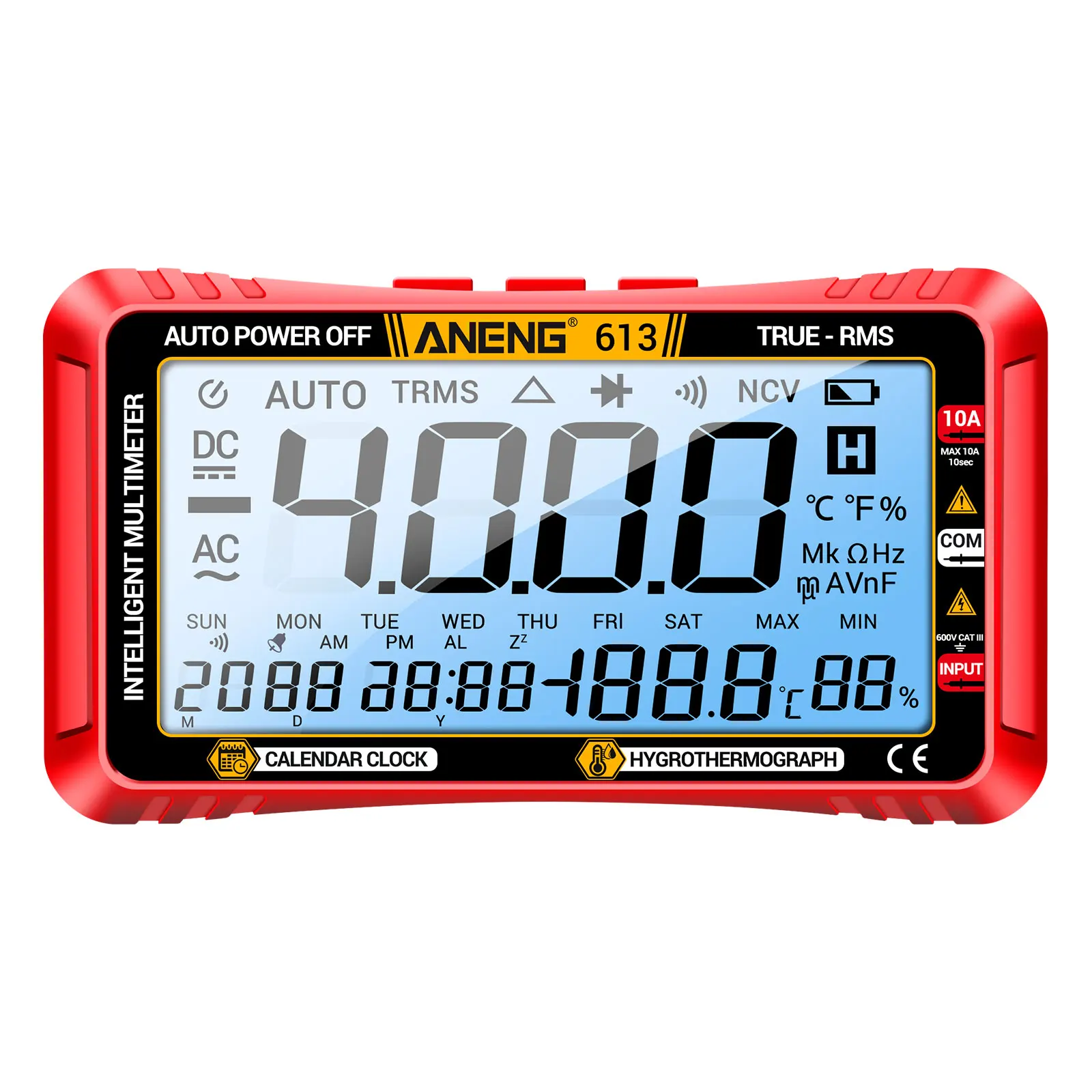 

ANENG 613 Smart Digital Multimeters AC/DC Current Voltage Capacitance Professional Measurement Multimetro Test Tools