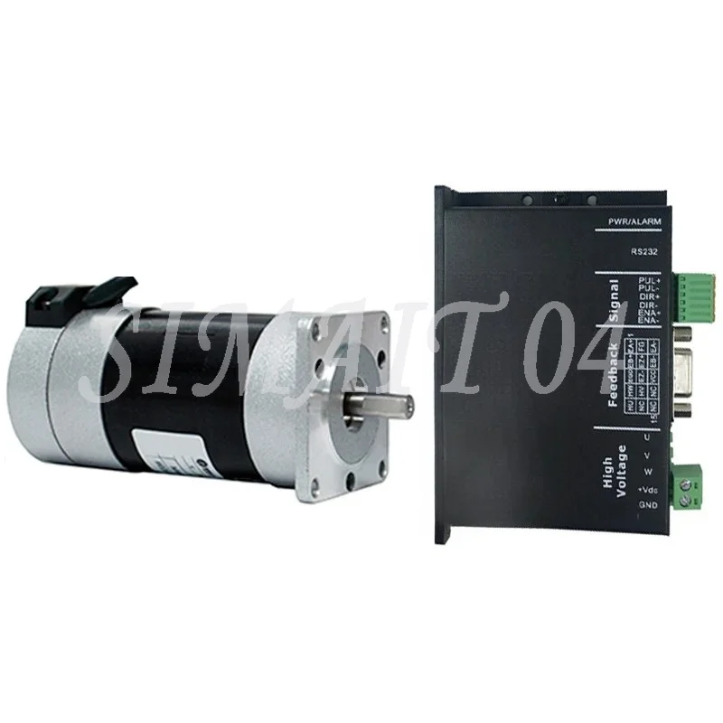 130W DC Brushless Servo Motor+DC Drive Kits BLM57130-1000+ACS606 5.3A 36VDC 0.41NM 3000RPM Pulse Control