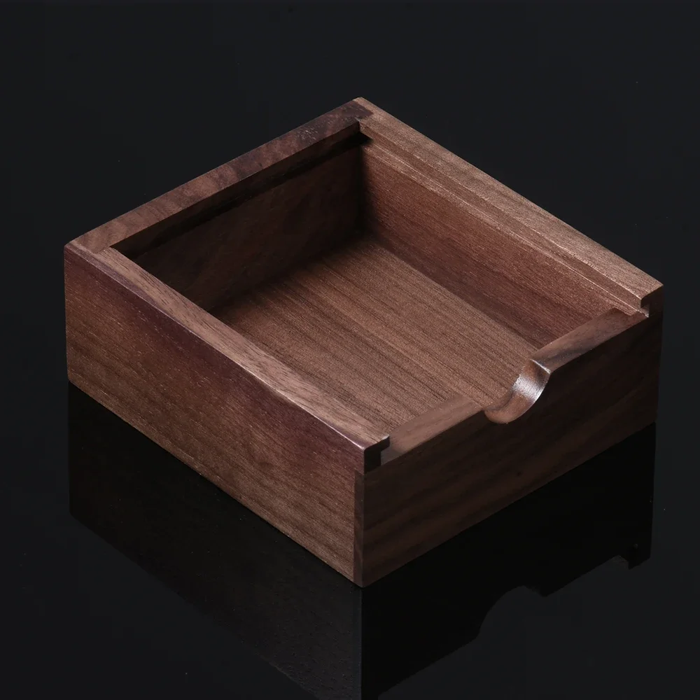 1Pcs Free Engraving Walnut Square Wooden Unfinished Storage Box for Necklace Jewelry Or USB Wood Decor Printing Custom Wood Box