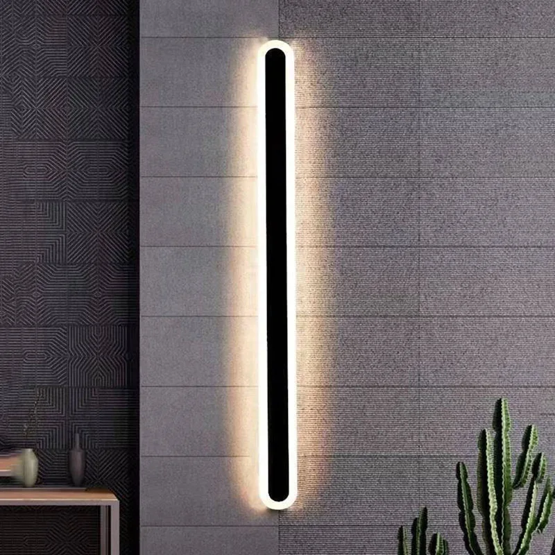 

Minimalist LED Wall Lights White Black Metal Foyer Dining Room Bedroom Sconce Remote Control Dimming Drop Shipping