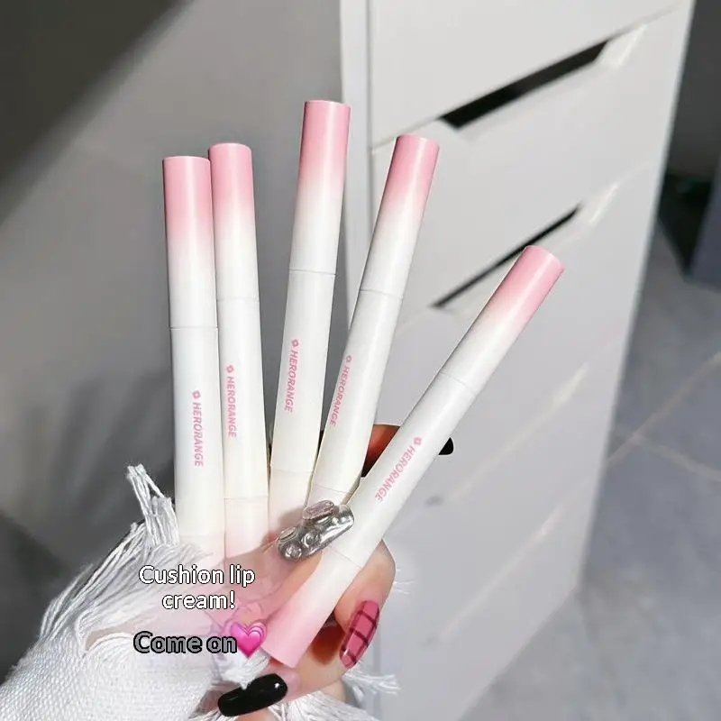 HERORANGE الشفاه الصقيل السائل أحمر الشفاه كريم عارية ماتي الوردي الأحمر الصباغ مقاوم للماء طويلة الأمد صبغ الخد الشفاه تينت لصق #2