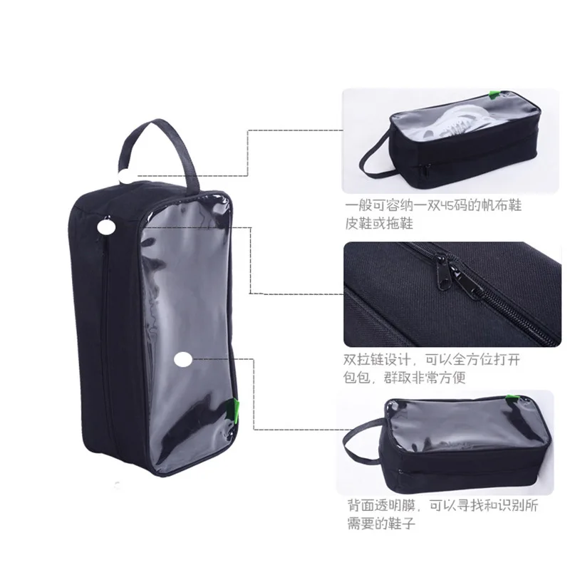 Portable Waterproof Travel Shoes Bag Breathable Organizer Gym Training Yoga Basketball Football Shoes Transparent Storage Bag