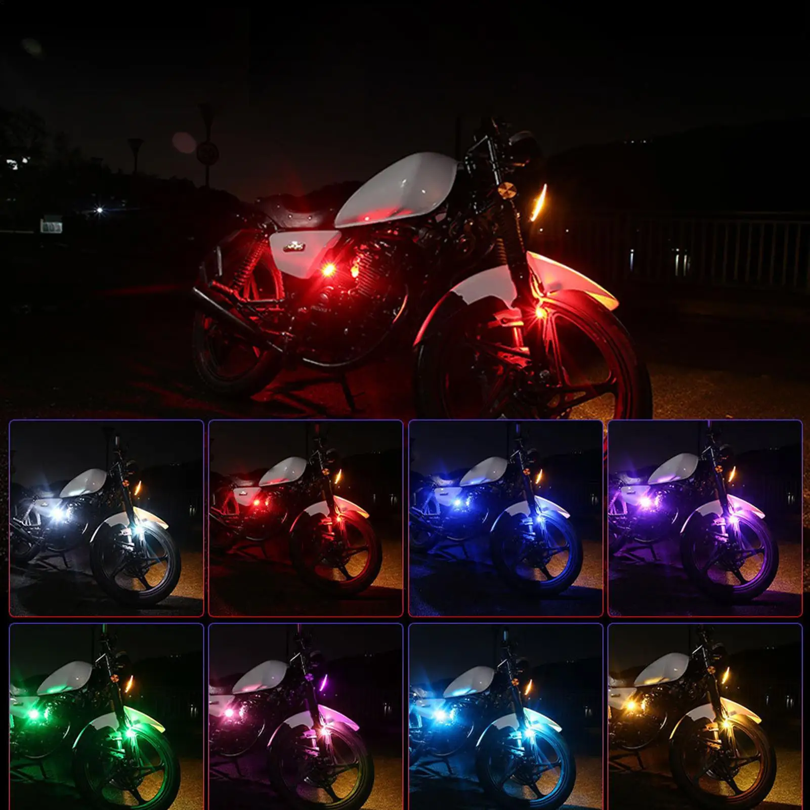 Wireless Rock Lights 4 Piece Waterproof Remote Control Warning Signs Motorcycle Led Lights For Motorcycle Bike Drone Vehicle