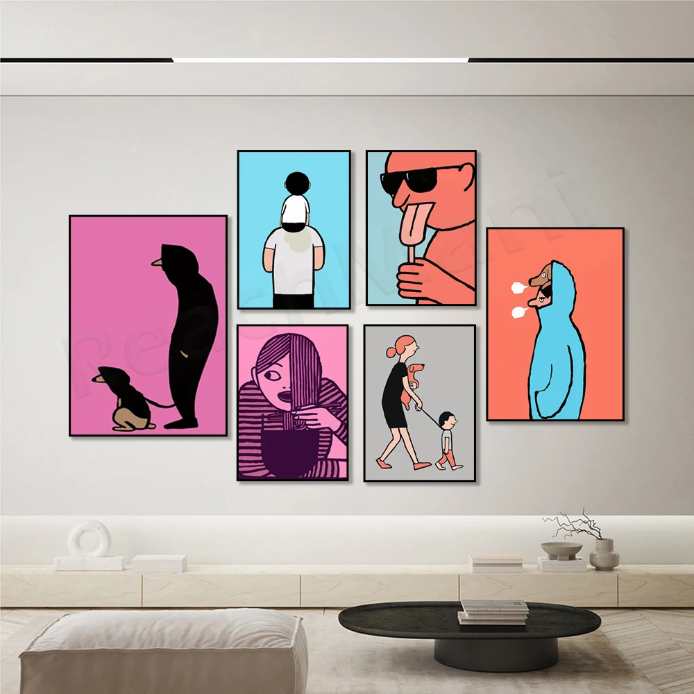 

jean julian, jean julien poster, contemporary art, funny art, humorous poster, pop art, wall art home decor