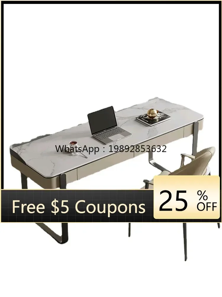

AA Light Luxury Computer Desk Desktop Stone Plate Desk Bedroom Desk