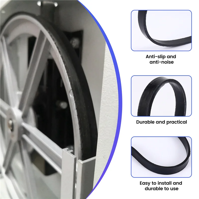 

AS94-2 Pieces Band Saw Rubber Tire Band Woodworking Spare Parts For Band Saw Scroll Wheel
