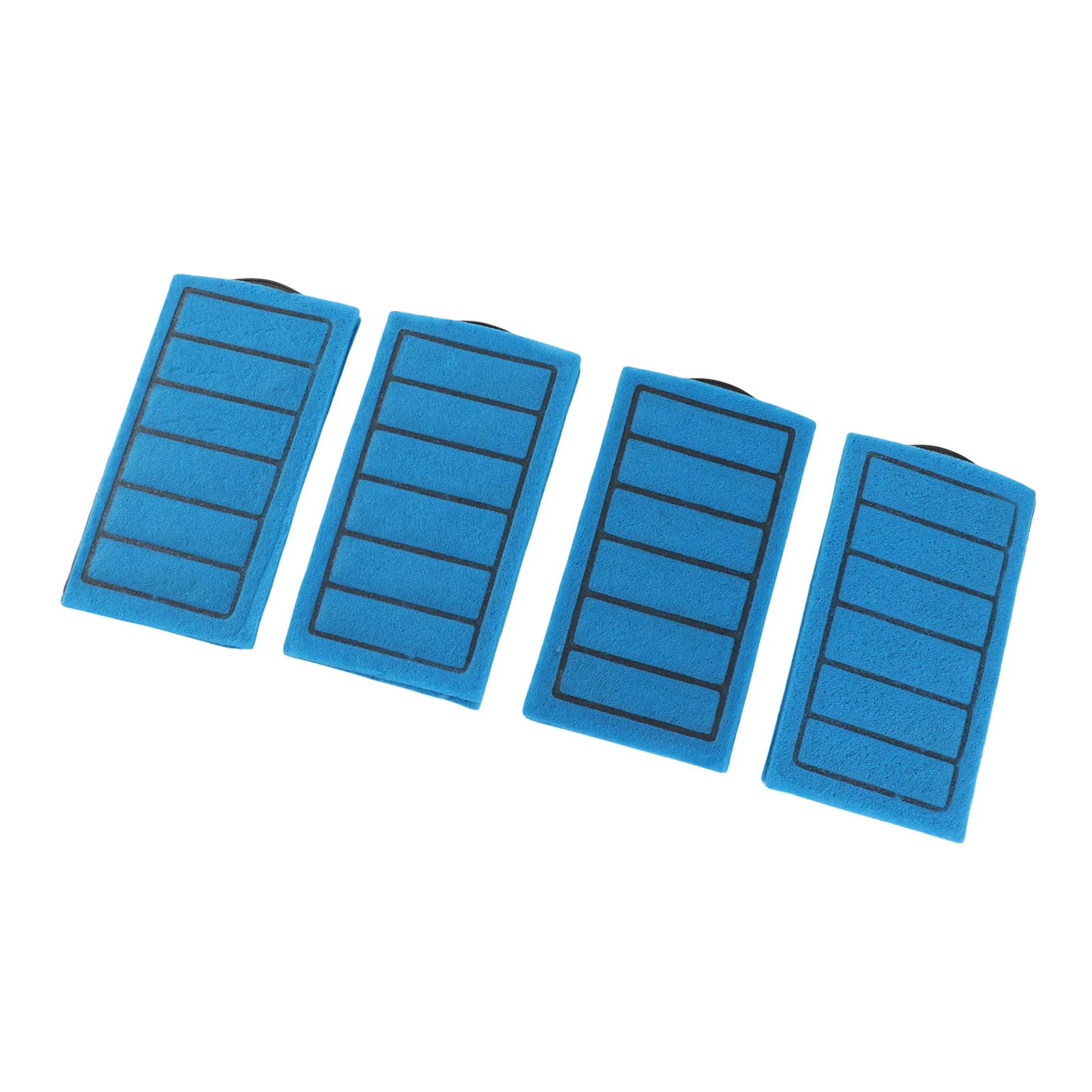 4pcs Blue Filter Cartridges PVC Plastic Double Sided Design Filtration Aquarium Tortoise Tank Carbon Filter Element Replacement