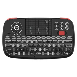 Rii – mini clavier russe sans fil, Bluetooth, 2.4G, avec rétroéclairage, souris aérienne, pour Android TV Box