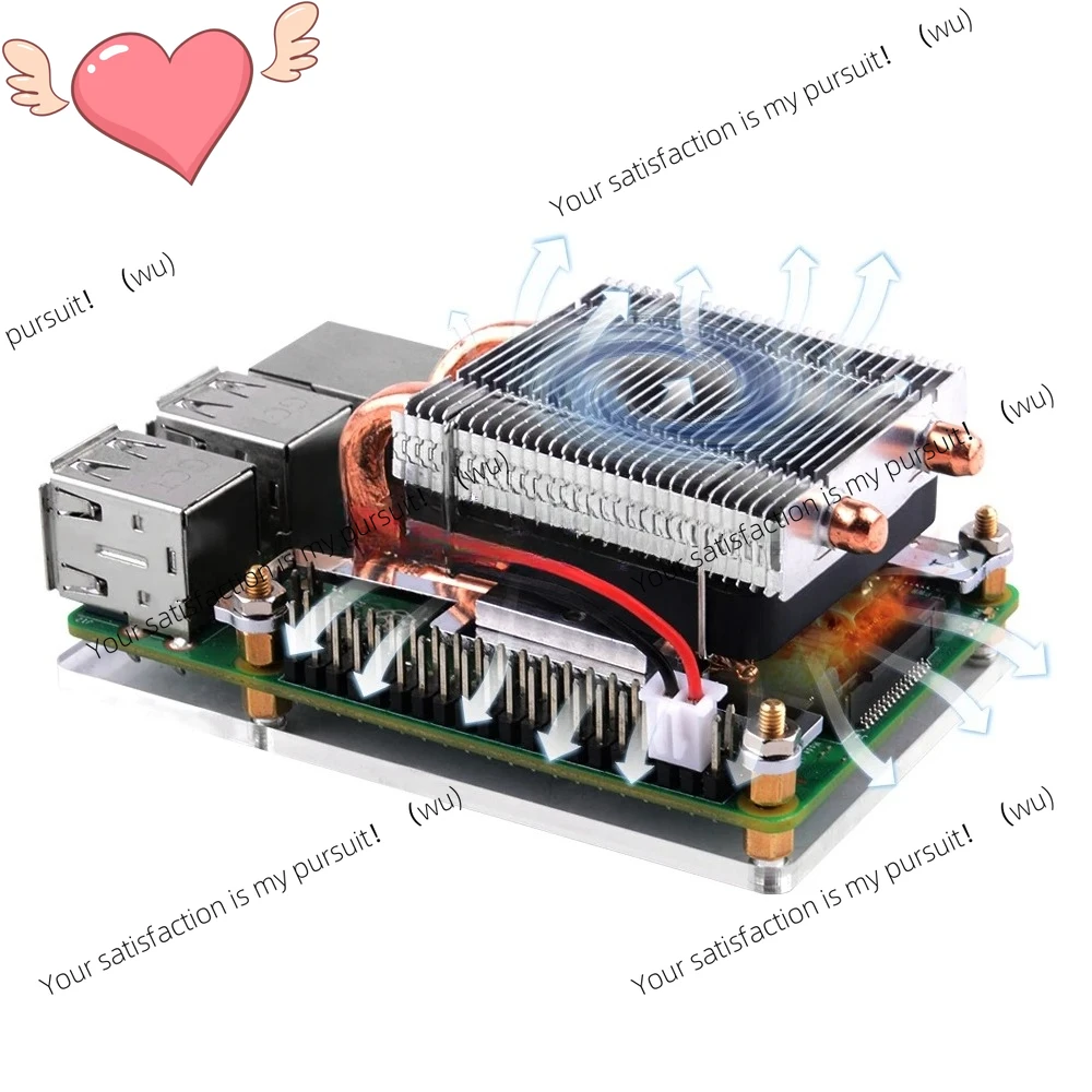 ZOCI  New Low-profile ICE Tower Silent Cooler Cooling Fan for Raspberry Pi 4B/3B+/3B