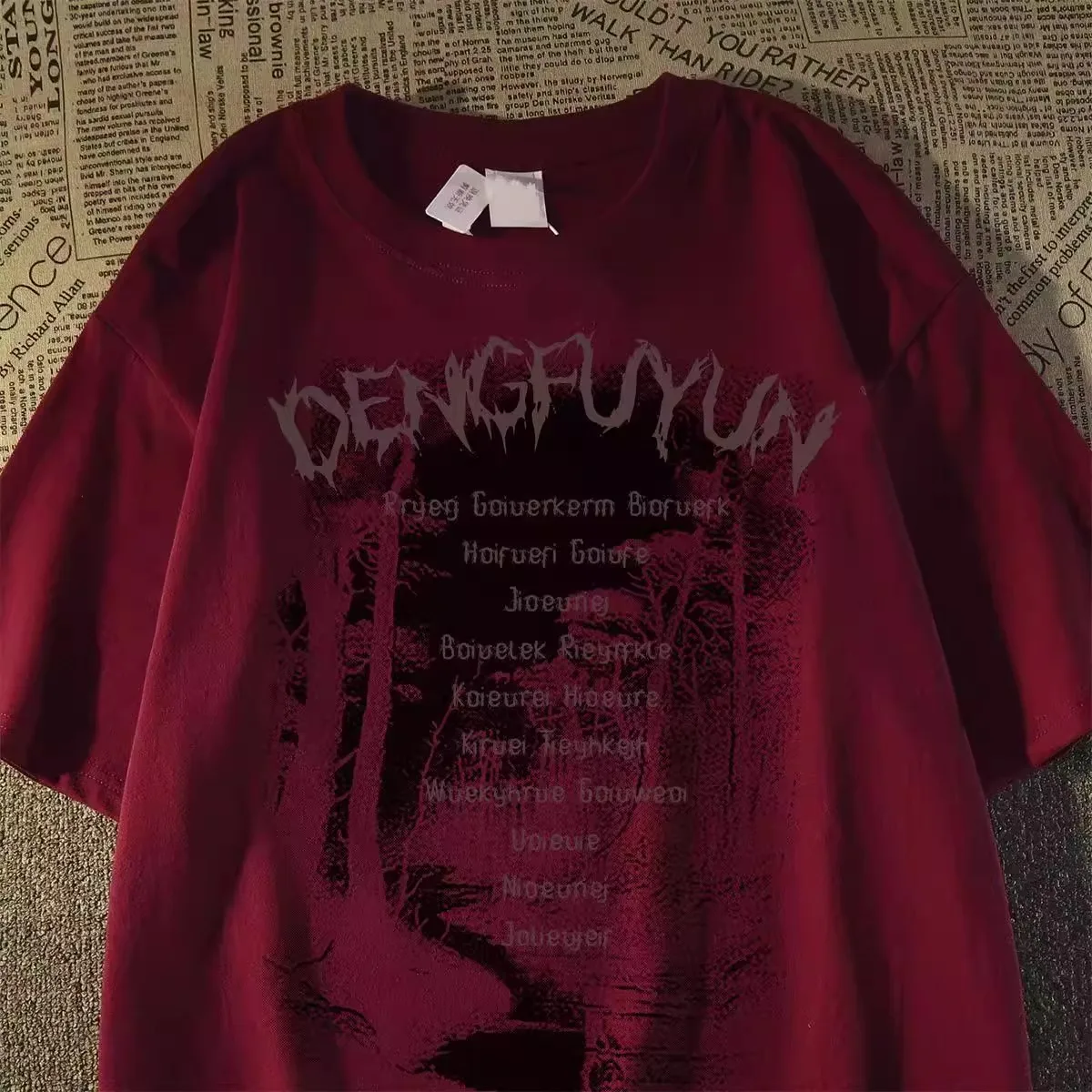 

Summer Fashion Personalized Letter Printed T-Shirt for Men and Women Short-Sleeved Hip-Hop Harajuku Style Top