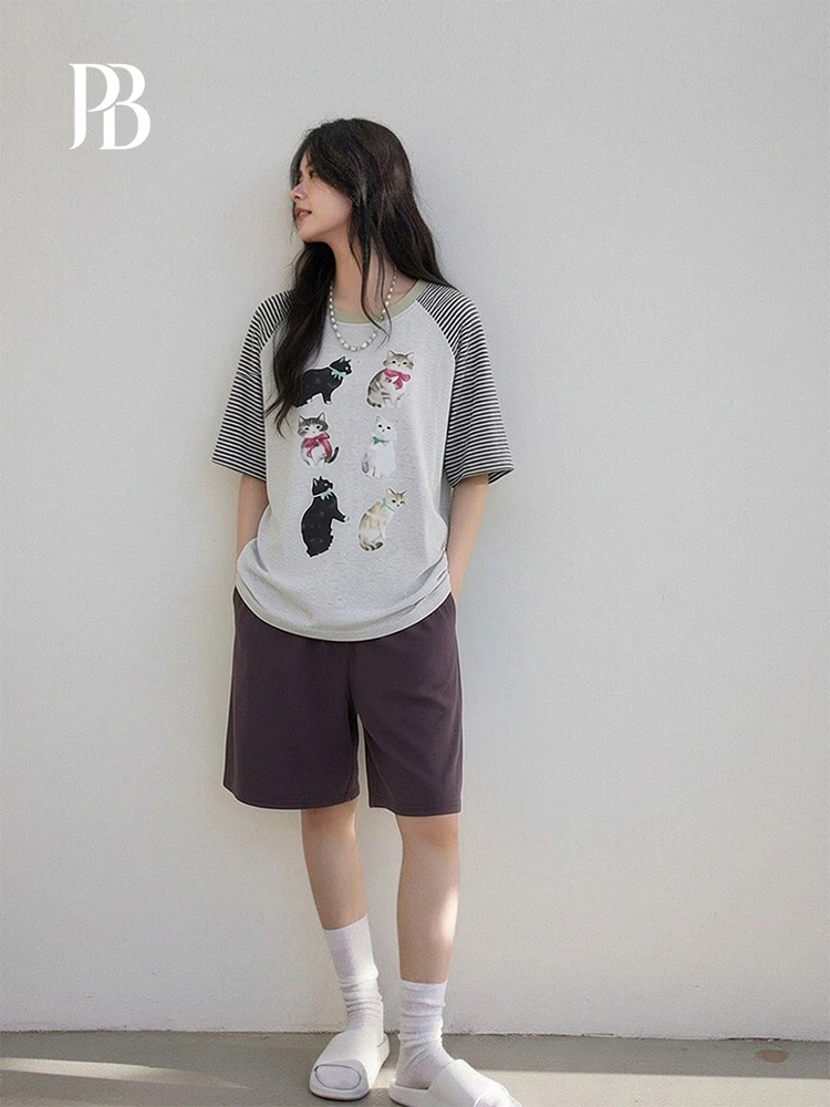 

Pure Cotton Short Sleeve Sleepwear Women's Soft Comfortable Home Clothes Pattern Outwear Suitable Summer Season
