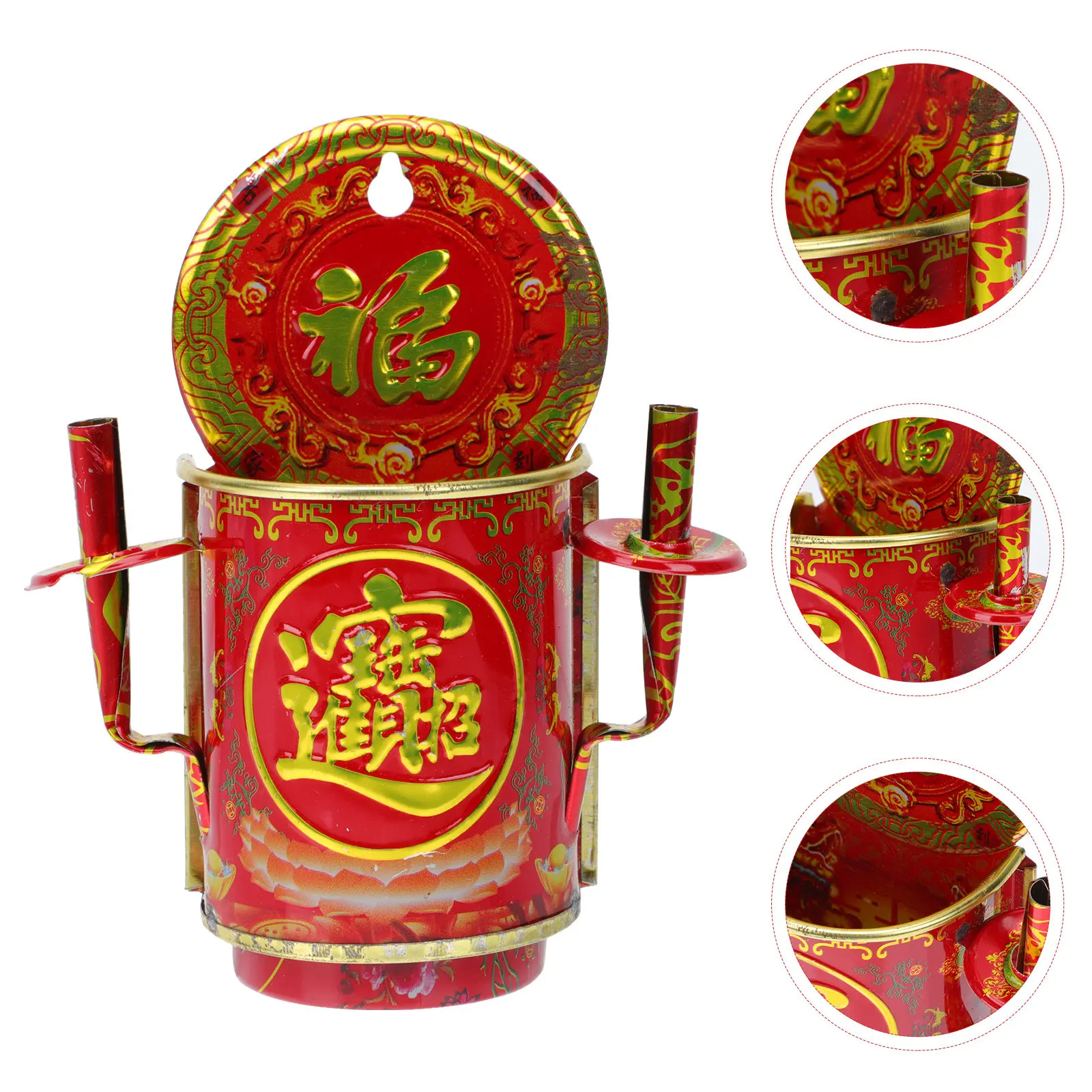 Hanging Incense Holder Iron Wall-Mounted Classic Chinese Style Round Censer Aromatherapy Burner Home Ornament Sacrifice Use