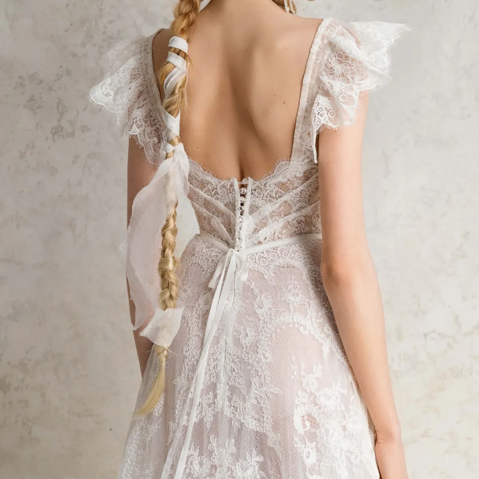 Elegsnt Sweetheart encaje sin mangas plisado A-Line novia vestidos de novia vestidos de novia personalizados