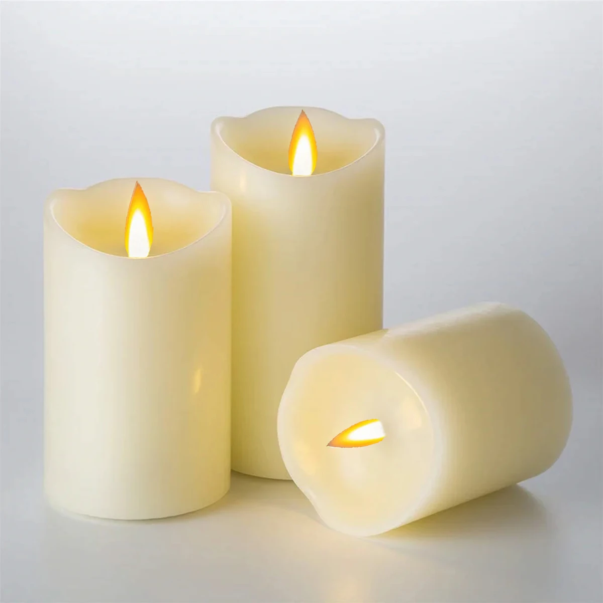 3pcs/set LED Flameless Candles Flickering Light with Remote Control for Festival Wedding Home Party Decor Lighting image 2