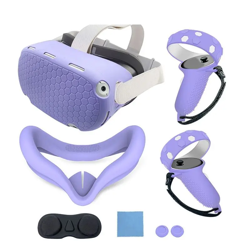 Leading-VR Shell Cover VR Silicone Case Face Cover Lens Cover For Oculus Quest 2 Accessories A