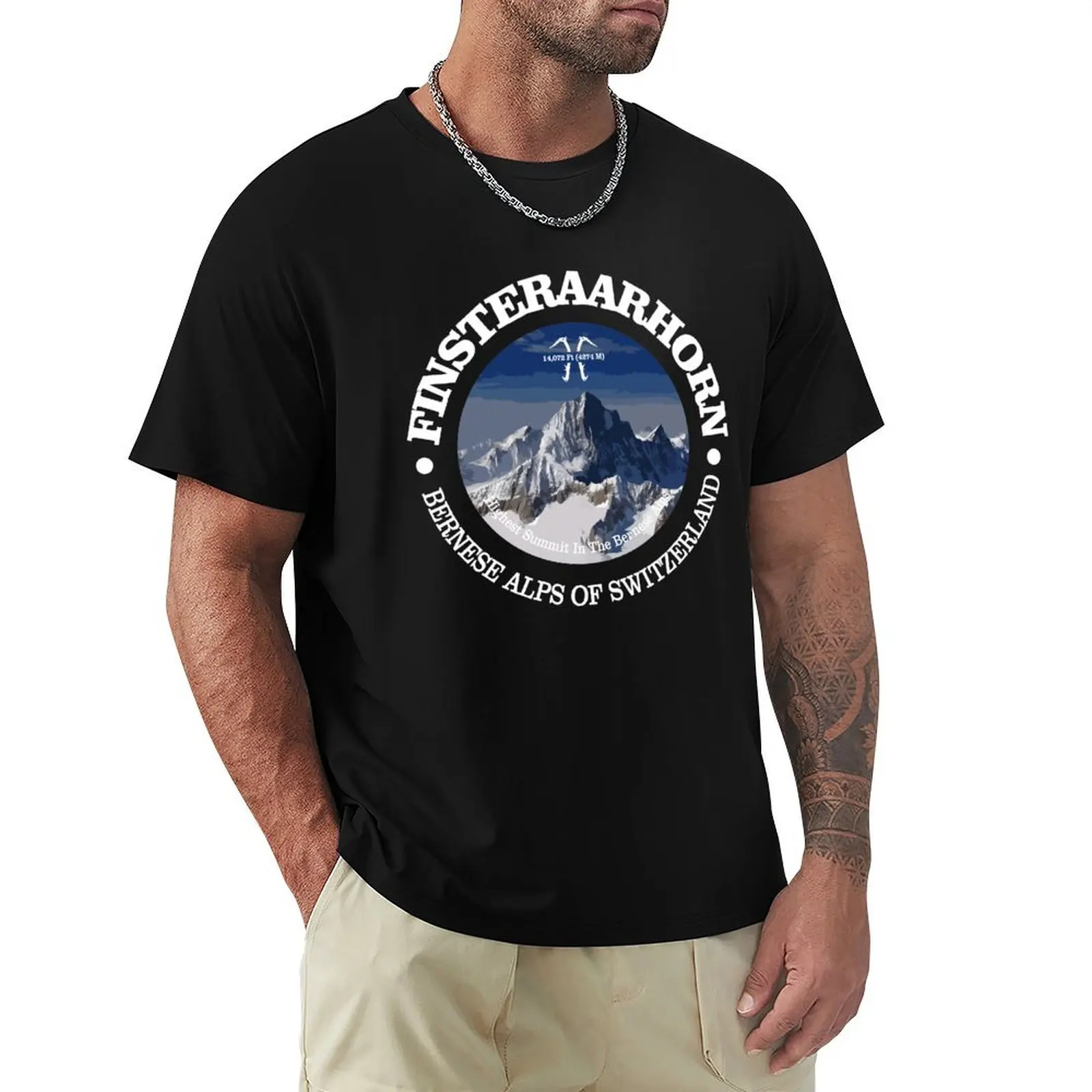 

Finsteraarhorn (P) T-Shirt Fashion Pattern Printed Tee Shirt