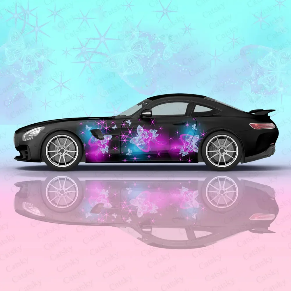 

Fluorescent Butterfly Animal Car Vinyl Wraps Decal Self-adhesive PVC Sticker Suitable for Trucks SUV Decor Auto Accessories Gift