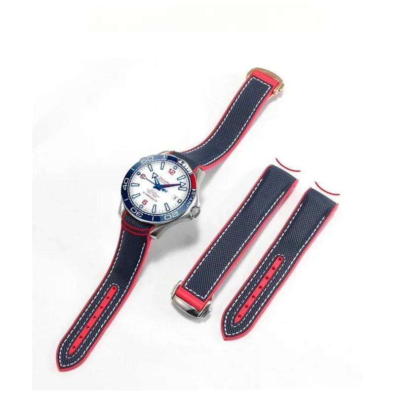 20mm 22mm Rubber Silicone Watch Bands For Omega Seamaster 300 speedmaster Strap Seiko SKX Aqua Terra AT150 Moon Watch Watchband