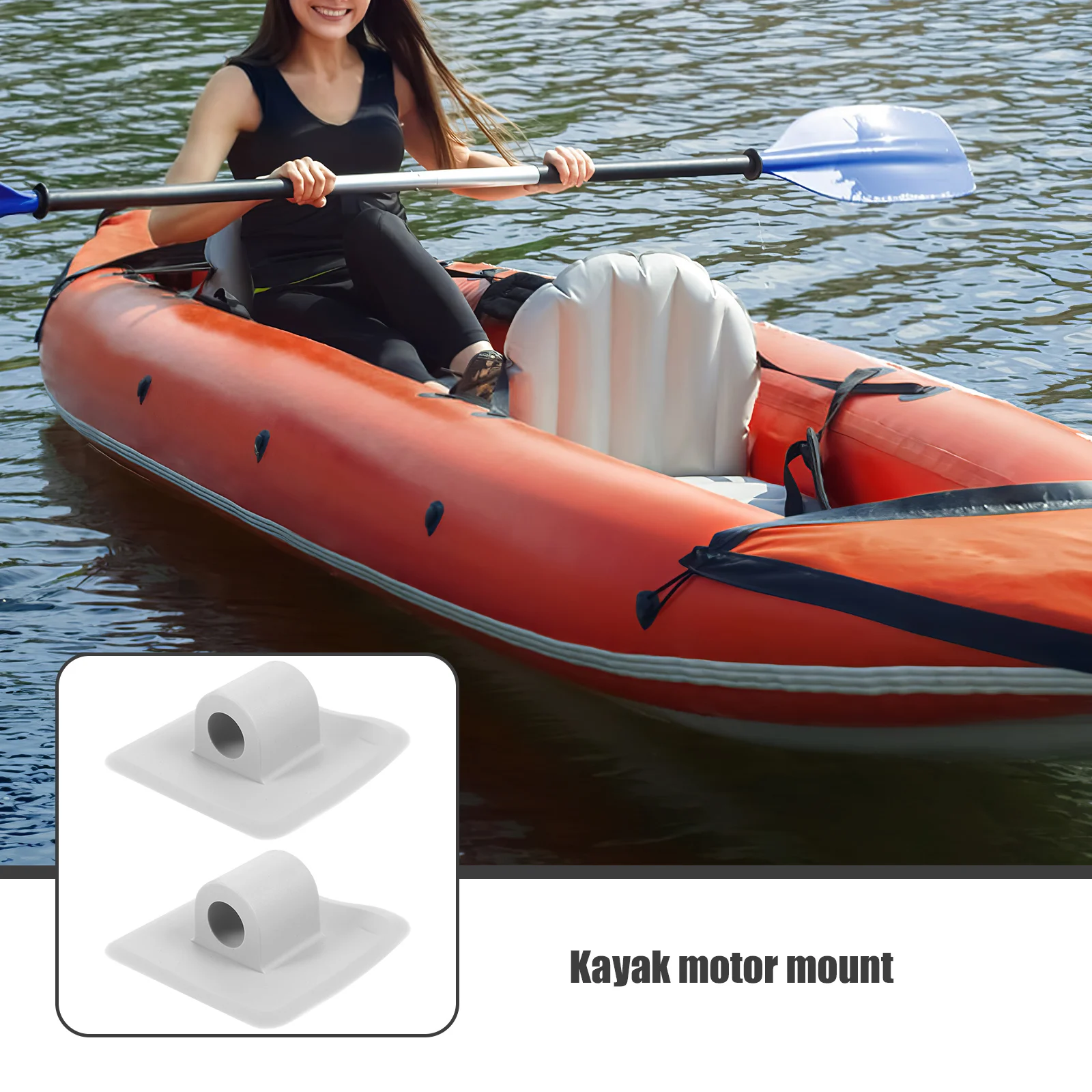 

2Pcs Kayak Motor Mount PVC Material Heavy Duty Boat Motor Fixing Bracket for Inflatable Fishing Canoe Easy Install Smooth Edge
