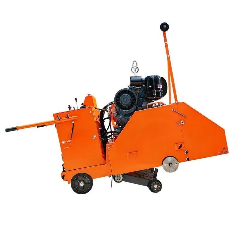 Large concrete cement pavement cutting machine, hydraulic lifting three-cylinder diesel engine