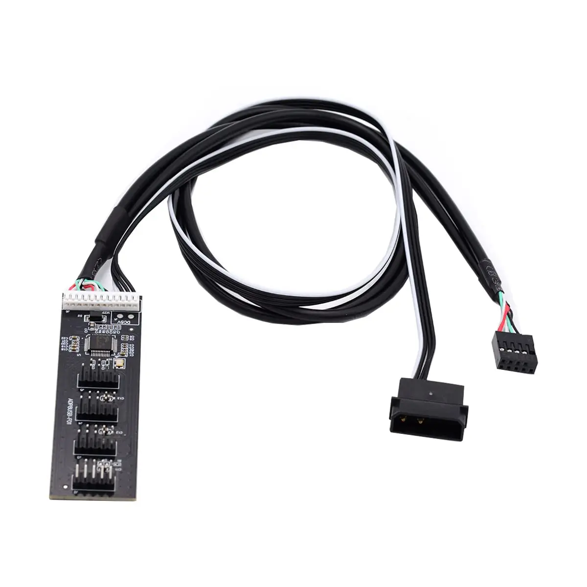 9pin 10pin USB 2.0 Header 1 to 4 Female with IDE Power Extension Splitter Cable HUB Connector Adapter Port Multilier