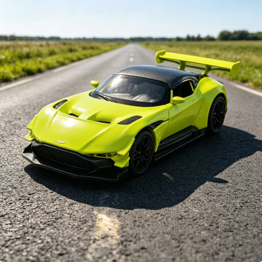 Simulation 1:32 Ding Vulcan Alloy Sports Car Simulation Model Ornament Sound and Light Toys, Home Decoration Hobby Collection