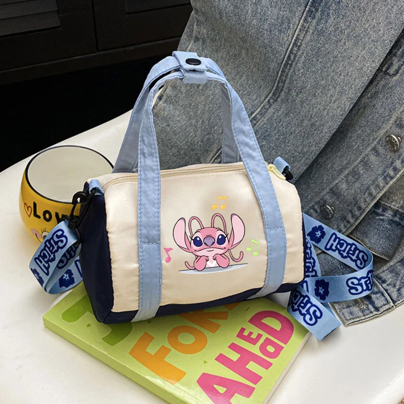 Disney Lilo & Stitch nuevo bolso tipo cubo, bolso de dibujos animados, bolso cruzado informal que combina con todo, bolso portátil, bolso de mano, mochilas de moda para mujer