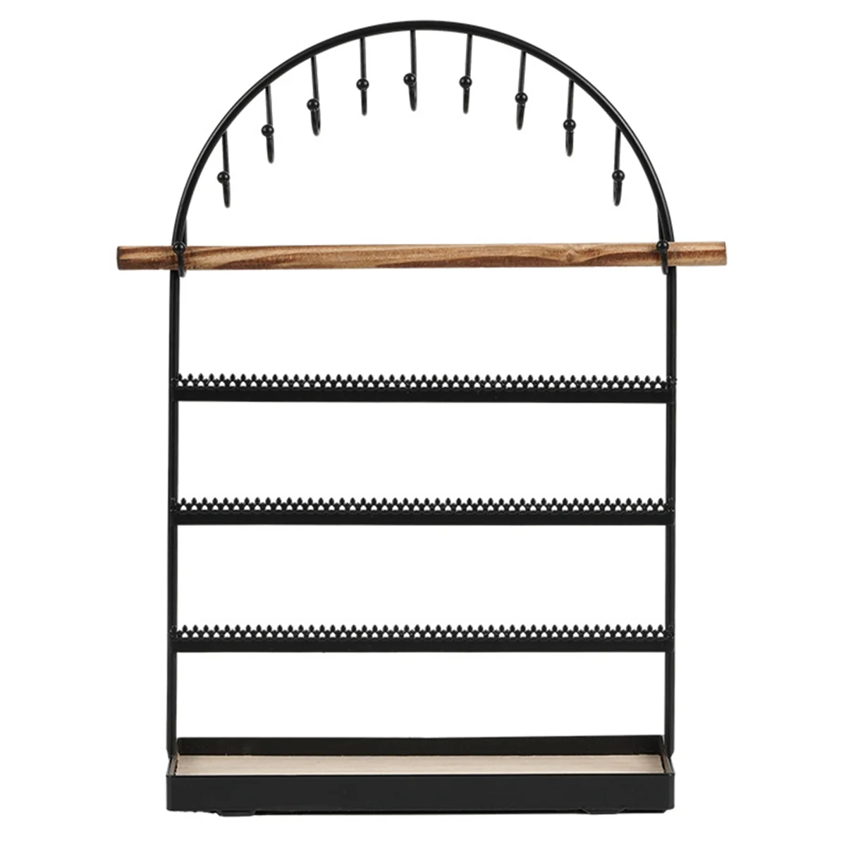 

High-quality Black 5-Layer Arch Type Jewelry Rack Display Prop Ring Storage Box Earring Jewelry Rack Necklaces Rings Jewelry Box