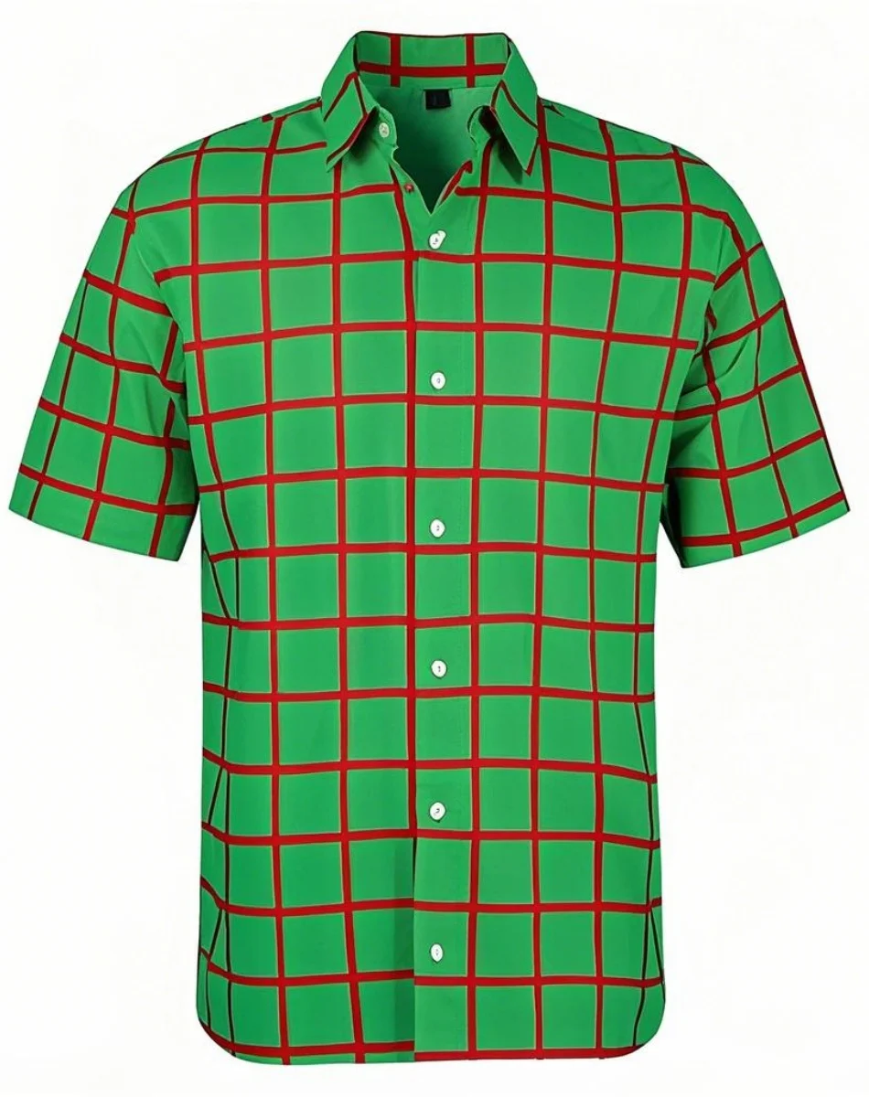 新しいメンズマルチカラーシャツ - 春と秋のパーティーに適した黄色の半袖カラー、XS ～ 6XL のサイズでご利用いただけます。