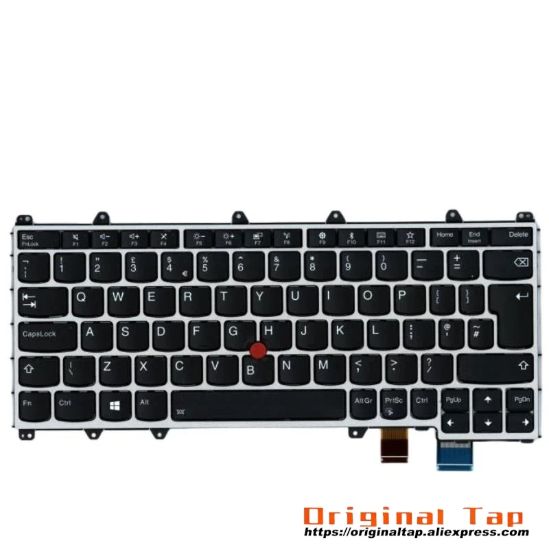 UK English Backlit Keyboard for Lenovo Thinkpad X380 Yoga 370 01EN456 01AV745 01HW683 01HX128