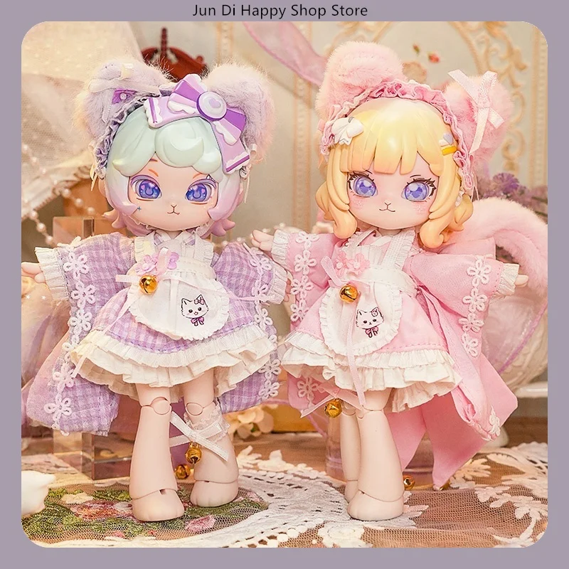 

​COME4FREE 1/12 BJD Doll Clothes Strawberry Tart Taro Cube Cake Dessert Series Dress Outfit Set for OB11 Doll Clothes