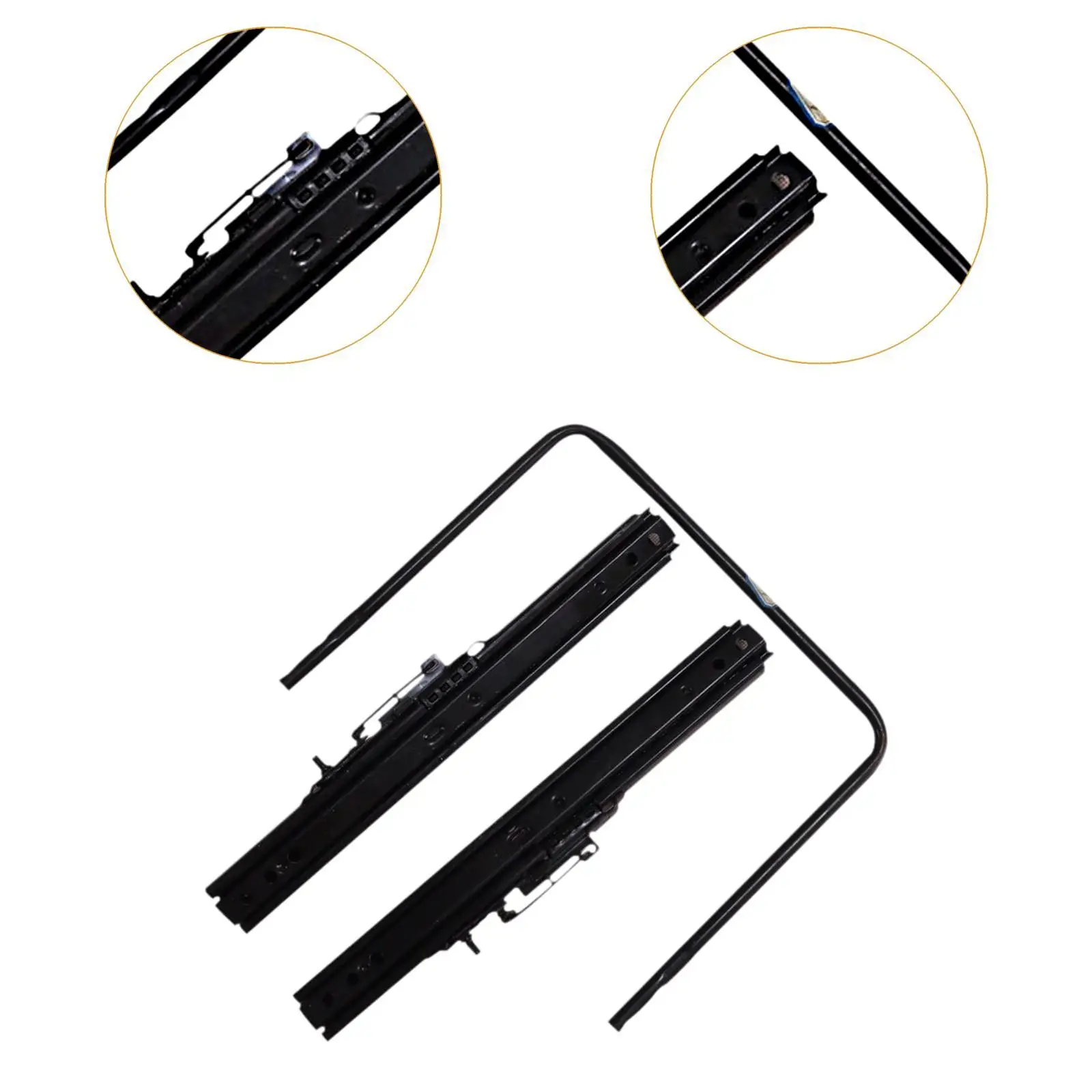 Universal Seat Slider Dual Locking High Strength Universal Directly Replace Vehicle Seat Slide Set Seat Rails Brackets Kit