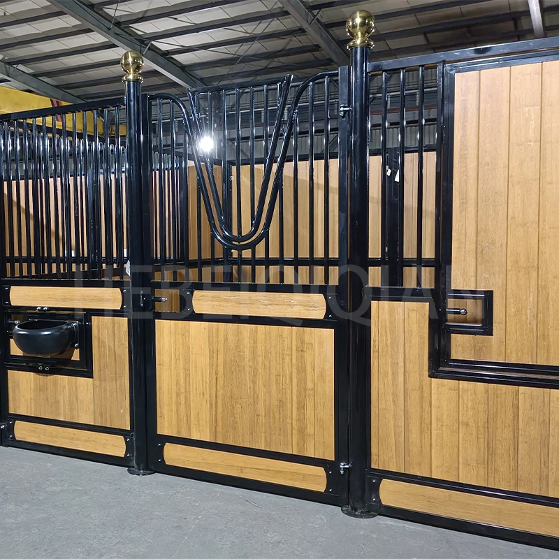 Height 2.2 m Equine Buildings Horse Stable Stall Panels Steel Racing Bamboo Swing Door Hot Dipped Galvanized Horse Stable Fronts