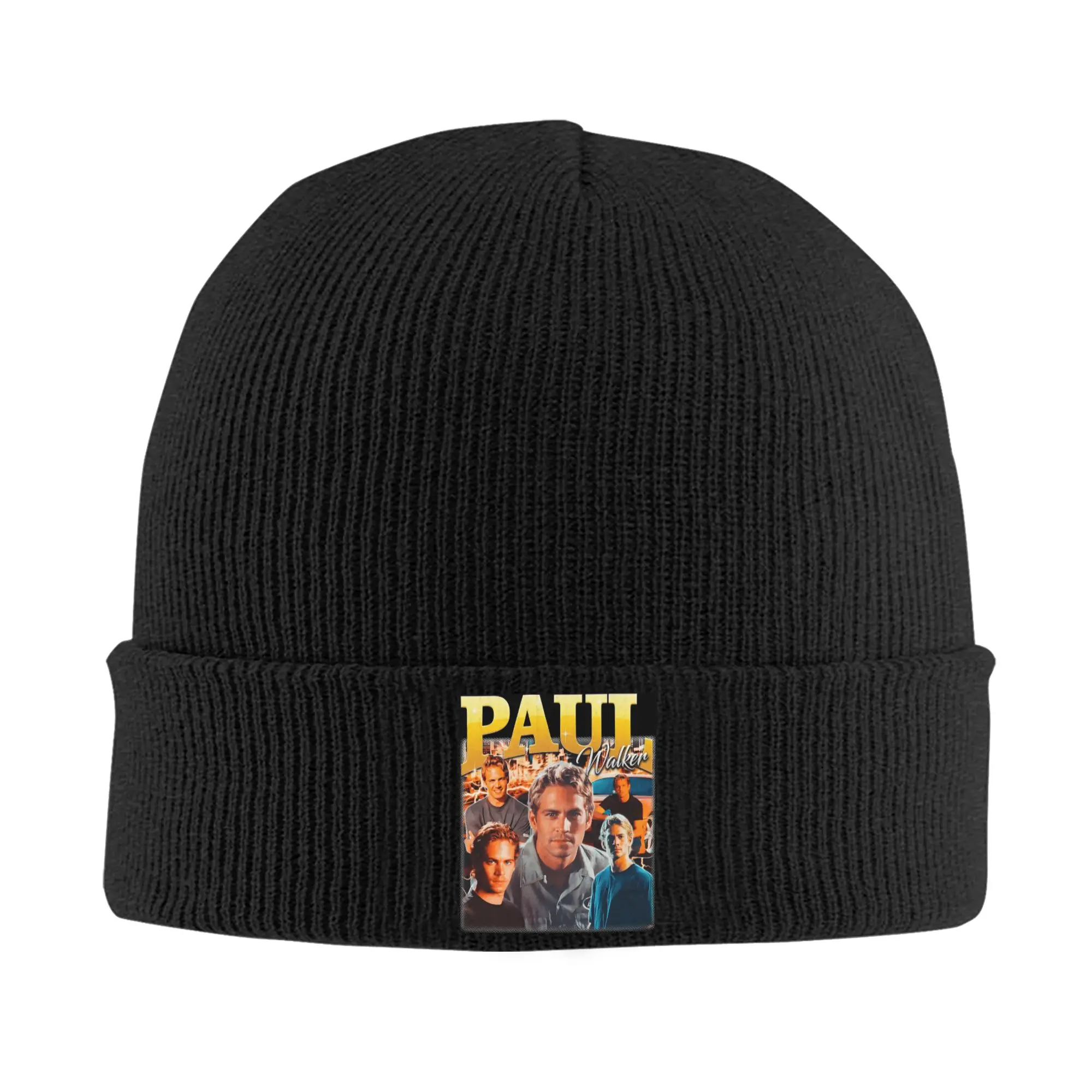 Vintage Paul Walker Fast And Furious Winter Skullies Beanies Hat Warm Autumn Knitted Hats Bonnet Caps for Women Men
