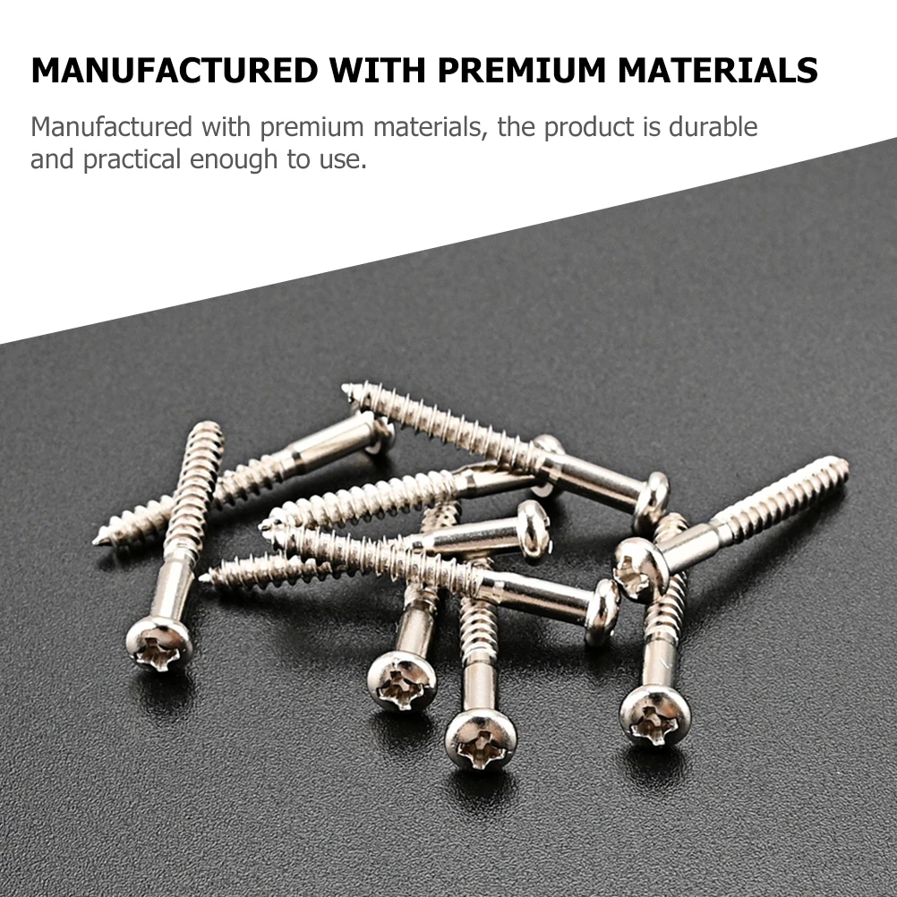 

10pcs Guitar Bridge Electric Guitar Parts Durable Metal Base Plate Fixing Screws For Tremolo Bridge Pickup Screws Replacement